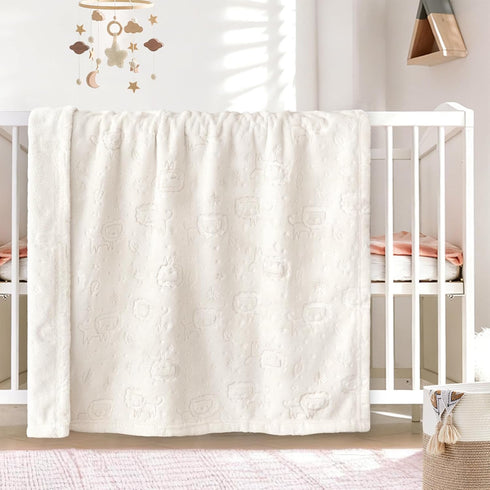 3D Cozy (30x40 Inches, BORITAR Fleece Baby Blanket Animal Blanket, Ultra Soft Fluffy Baby Blankets for Boys Girls