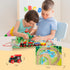 18 Set 3+, 4 Joqutoys Piece Train for Toddlers, Wooden Take-Along Tabletop Railroad for Kids Age Portable Durable Train