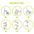 AICMEI 24 inch Crib Mobile Bed Bell Frame arm Bracket, Double nut Screw Fixing Frame -DIY Toy Decoration Bracket (Stand