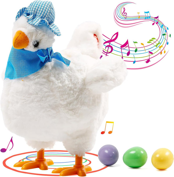 dgdgcool Easter Toys Egg Laying Chicken Toy Electric Chicken Stuffed Animal Dancing