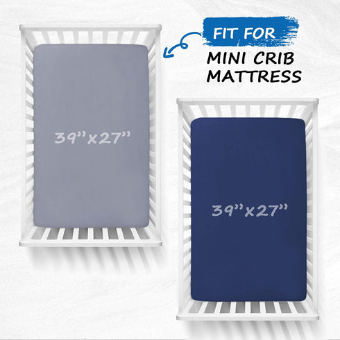 Pack 2 Pack Pack and Play Sheets Boy Girl, Portable Playard Sheet Fits for Graco N Play, Snug Fit Breathable Soft