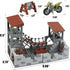 Set, WW2 14+ Finger Rock Military Base Series Small Suspension Building Army Mini War Accessories Kits, DIY Defence