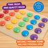 2+ 2 3 Nene Toys Wooden Color Matching Puzzle for Toddlers Years Montessori Pegboard Button Game with Wooden Nails