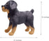 Lifelike Rottweiler Dog Stuffed Animal - 12 Inch Simulated Plush Puppy Toy, Realistic Black Dog Gift for Kids