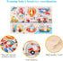 Wooden Peg Puzzles for Toddlers 1-3, Educational Preschool Peg Puzzle Toy Set of 3 - Traffic, Dinosaur, Fruit