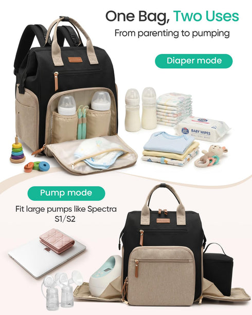S1 S2 Momcozy Backpack Qualyphant Extra Large Breast Pump Bag with Cooler Bag | Fit for Spectra Medela | Pumping Bags