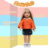 Doll Clothes Set Fashion 4 Pieces with Hooded Coat, T-Shirt, Jeans Skirt & Underpants for 18 Inch Dolls