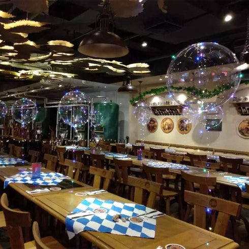 Yongxiang 10 PACKS LED Bobo Balloons, Transparent Light Up Balloons with String Lights for Party Birthday Decorations