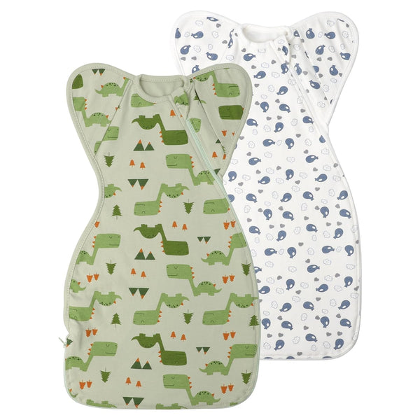 Premium Soft Cotton Swaddle Blanket Sleep Sacks Arms Up Design 2 Packs