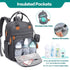 BabbleRoo Diaper Bag Backpack - Waterproof Multi-Function Baby Tote with Changing Pad