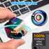 Umnodobn 2-in-1 Infinity Gear Fidget Cube Spinner for Kid Adult, Transformable Spinning Top Metallic Fidget Toys