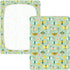 miaozhen 1 Pack 52x28 Cotton Baby Crib Sheets for Boys Girls Ultra Soft Funny Grassland Insect Spring Green Playard