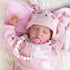 Aori Pacifier Clips for Rebron Baby Dolls Pacifier Holders Silicone Paci Clips with Magnetic Paci -Pink