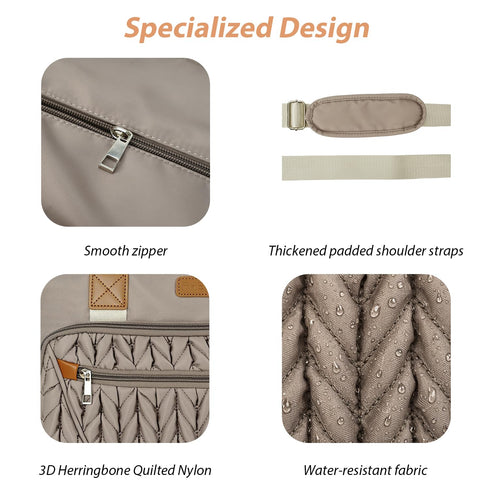 16 5 FHELAD Diaper Bag Tote, Crossbody Diaper Bag for Labor & Delivery, Pockets Insulated, Waterproof Lightweight Baby