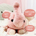 uoozii 24" 5 | Pounds Pink Elephant Weighted Stuffed Animals with Unscented Microwavable Heating Pad, Cute Coolable