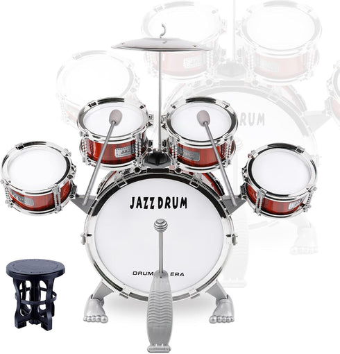 Set 5 3 4 5 3-5 Toy Drum for Toddler Kids | Jazz Drum Kit with Drums Percussion Musical Instruments Toys for Year Old
