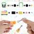 24 Pcs Erasers for Kids, Mini Pencil Eraser Bulk Classroom Prizes, Fun Puzzle Erasers for Preschool Students
