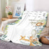 Safari Baby Milestone Blanket with Birth Stat Sign, Jungle Animals Monthly Growth Chart, 50"x40" Baby Nursery
