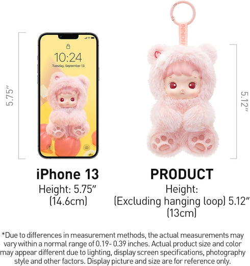 Gummy POP MART HACIPUPU Bear Series-Vinyl Plush Pendant Blind Box, Random Design, Collectible Toys Decorations, Holiday