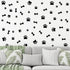76 Pieces Dog Paw Decal Stickers, Removable Vinyl Wall Sticker Decoration for Nursery Bedroom Room Decor, Black