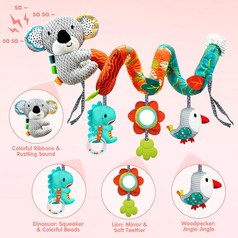 0-6 0-3 0-6 0 3 6 9 12 MONSTIME Car Seat Toys for Babies Months, Newborn Toys Baby Toy Months Stroller Toys, Infant Toy