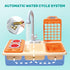 CUTE STONE Pretend Play Kitchen Sink Toys - Cooking Stove with Realistic Light and Sound