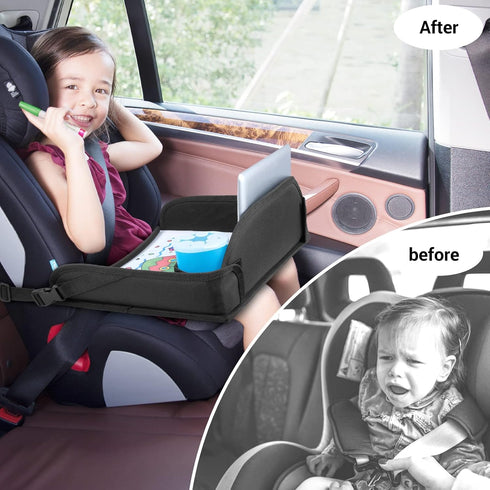 COOLBEBE -2PCS) Kids Travel Tray for Toddler Car Seat, Travel Tray for Airplane, Toddler Car Seat Lap Tray, Carseat