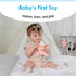 Carter's Fawn Plush Rattle with Loop Teether for Infants and Babies