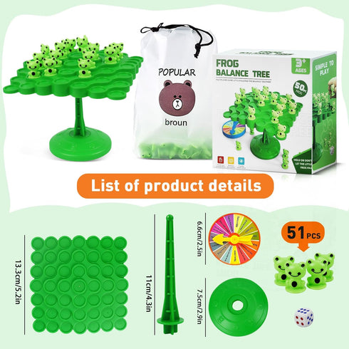 Frog Balance Game Toys - Two-Player Parent-Child Interactive Family Tabletop Puzzle Game for Kids