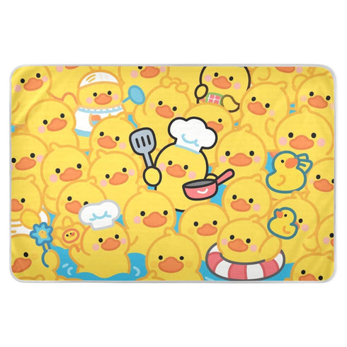 siphylline Cartoon Cute Duck Yellow Extra Large Resuable Training Pee Pads for Kids