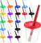 Yarlung Set of 20 Spill-Proof Paint Cups, Kids Painting Tools with Brushes and Lids for Watercolor, Acrylic Crafts