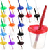 Yarlung Set of 20 Spill-Proof Paint Cups, Kids Painting Tools with Brushes and Lids for Watercolor, Acrylic Crafts