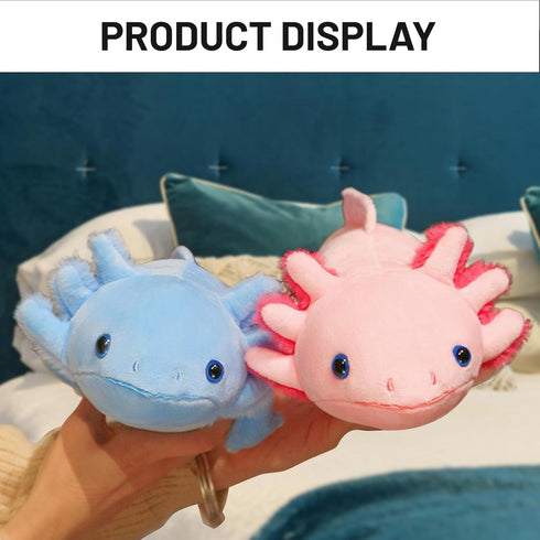 Soft Axolotl Plush Toy, 19 Inch Cute Salamander Stuffed Animal, Kawaii Plushie Gifts for Kids and Youth (Pink)