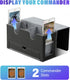 MTG Deck Box with 2 Commander Display and Dice Tray, Double Deck Box for 320+ Single Sleeved Cards, Leather Storage