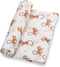 100% Muslin Cotton Swaddle Blanket, Gender Neutral Newborn Nursery Essentials for Girls and Boys, Monkey Print