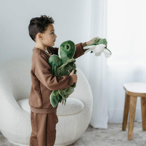 10 inches The Petting Zoo, Conservation Sea Turtle Stuffed Animal, Gifts for Kids, Baby Sea Turtle Plush Toy