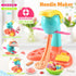 Set 3+ PLAY Clay Dough with Ice Cream Maker Machine/Noodle Maker/Banana Split Ice Cream Mold Kitchen Creations Arts