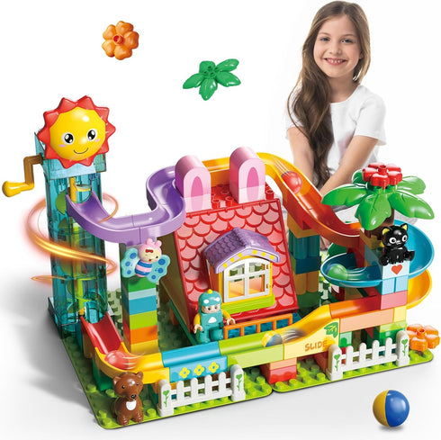 Ysityum Marble Run Building Blocks Toy - 2 in 1 Compatible Blocks Models