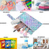 visesunny 2Pcs Wet Bag with Zippered Pockets Beautiful Rainbow Mermaid Scale Washable Reusable Roomy