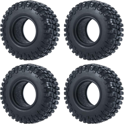 MOHERO 1.0 Crawler Tires, Soft Rubber Wheel Tires 4PCS for 1/24 Axial SCX24 RC Crawler Car (54mm)