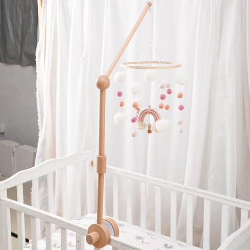 Wooden Crib Mobile Arm - Stylish Nursery Decor for Newborns