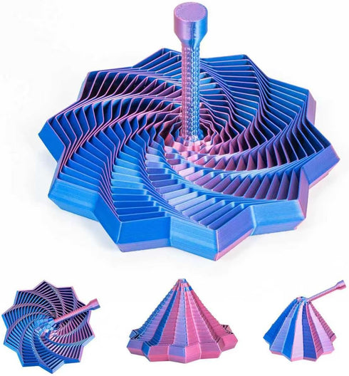 KEZPO 3D Printed Expanded Sensory Fidget Star,Transformable Stress Relief Finger Toy with Detachable