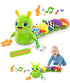 gogonova Baby Musical Caterpillar Toy 0-12 Months, Washable Teething Rattle with 10