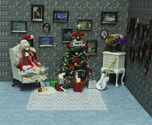 1/12 1/6 60pcs iLAND Dollhouse Flooring on Scale Scale, Miniature Dollhouse Accessories, Double-Sided Dollhouse Floor