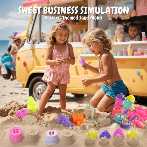 TOY Life Beach Toys, Sand Toys for Toddlers 1-3, Beach Bucket, Sand Castle Building Kit for Kids Ages 4-8, Summer Toys.