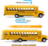 TYMXGHF 2 Pack 5.5'' Pull Back School Bus - Die-cast Metal Toy Vehicles in Bright Yellow for Kids