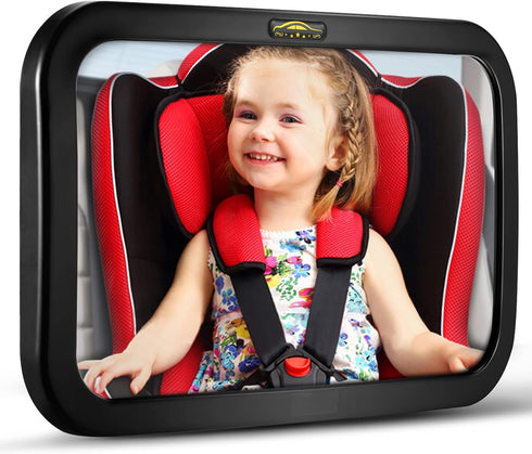 Baby Car Mirror DARVIQS Seat Monitor Infant Child in Rear Facing Seat Wide View Adjustable