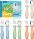 8 Pieces Toddler Utensils Set, Kids Silverware with Silicone Handle, Safe 18/8 Stainless Steel