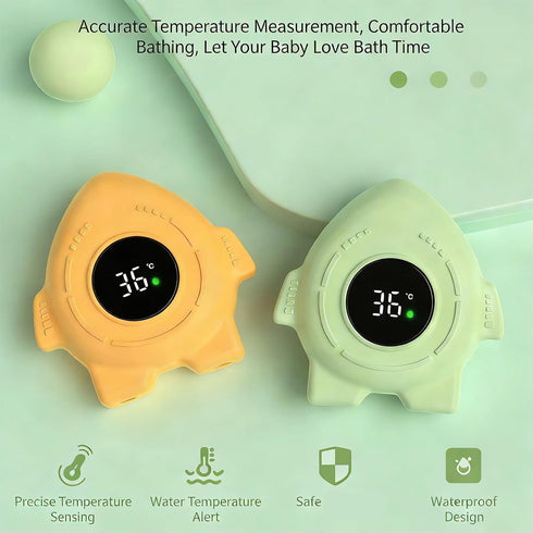 Kangnice Bath Thermometers Detector for Newborns Toddler Cartoon Rockets Design Water Temperature Meter Floating Toy