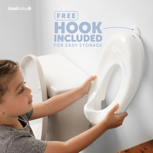 Jool Baby Potty Training Seat for Boys and Girls, Fits Round & Oval Toilets, Non-Slip with Splash Guard, Includes Free